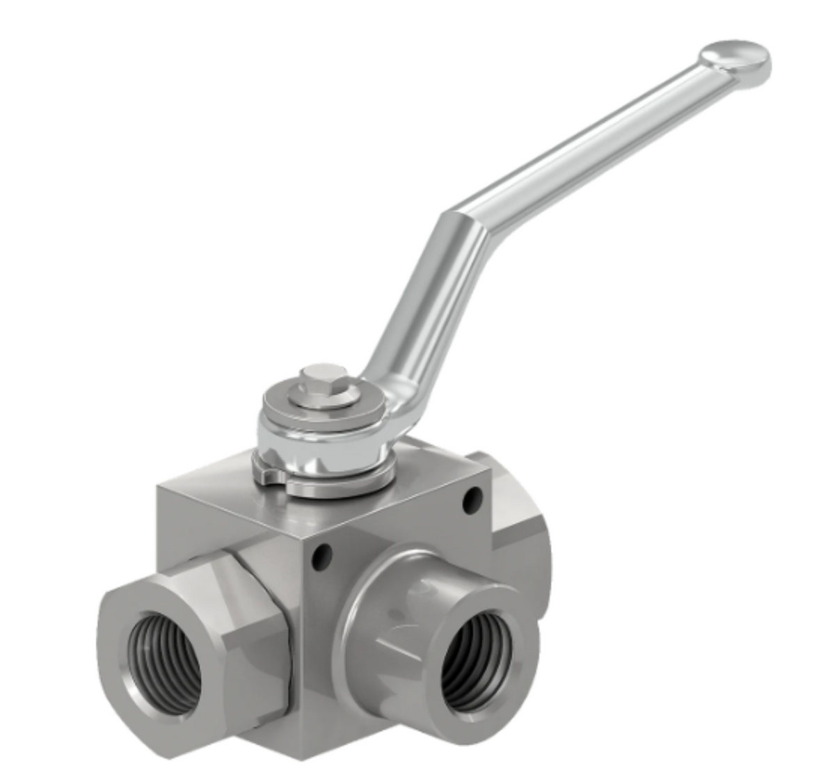 1/2&quot; HIGH PRESSURE THREE-WAY BALL VALVE